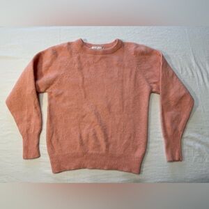 VTG Old Money Angora Rabbit hair Lambswool Pink Scandi girl Sweater prep minimal